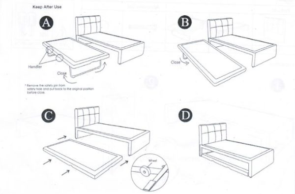 Harmony 5 in 1 Faux Leather Bed